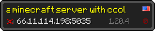 Userbar 320x64 in Minecraft-Stil für den Server 66.11.114.198:5035