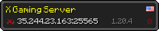 Userbar 320x64 in Minecraft-Stil für den Server 35.244.23.163:25565