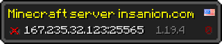 Userbar 320x64 in Minecraft-Stil für den Server 167.235.32.123:25565