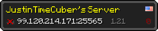 Userbar 320x64 in Minecraft-Stil für den Server 99.120.214.171:25565