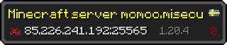 Userbar 320x64 in Minecraft-Stil für den Server 85.226.241.192:25565