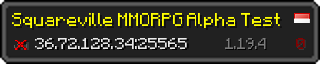 Userbar 320x64 in Minecraft-Stil für den Server 36.72.128.34:25565