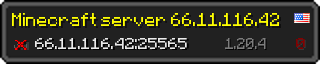 Userbar 320x64 in Minecraft-Stil für den Server 66.11.116.42:25565