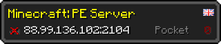 Userbar 320x64 in minecraft style for 88.99.136.102:2104