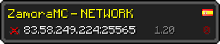 Userbar 320x64 in minecraft style for 83.58.249.224:25565