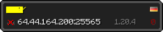 Userbar 320x64 in minecraft style for 64.44.164.200:25565