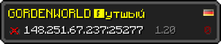 Userbar 320x64 in minecraft style for 148.251.67.237:25277