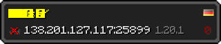 Userbar 320x64 in Minecraft-Stil für den Server 138.201.127.117:25899