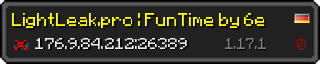 Userbar 320x64 in Minecraft-Stil für den Server 176.9.84.212:26389