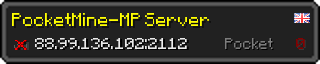 Userbar 320x64 in minecraft style for 88.99.136.102:2112