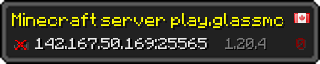 Userbar 320x64 in Minecraft-Stil für den Server 142.167.50.169:25565
