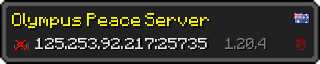 Userbar 320x64 in minecraft style for 125.253.92.217:25735