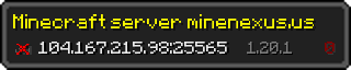 Userbar 320x64 in Minecraft-Stil für den Server 104.167.215.98:25565