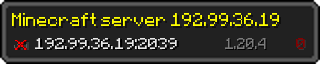 Userbar 320x64 in minecraft style for 192.99.36.19:2039