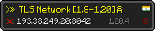 Userbar 320x64 in Minecraft-Stil für den Server 193.38.249.20:8042