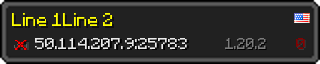 Userbar 320x64 in minecraft style for 50.114.207.9:25783