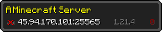 Userbar 320x64 in minecraft style for 45.94.170.101:25565