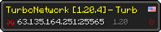 Userbar 320x64 in Minecraft-Stil für den Server 63.135.164.251:25565