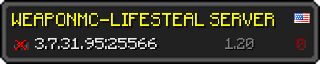 Userbar 320x64 in Minecraft-Stil für den Server 3.7.31.95:25566