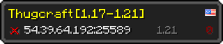 Userbar 320x64 in Minecraft-Stil für den Server 54.39.64.192:25589