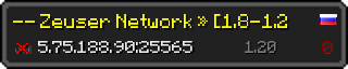 Userbar 320x64 in Minecraft-Stil für den Server 5.75.188.90:25565