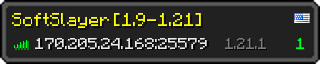 Userbar 320x64 in minecraft style for 170.205.24.168:25579