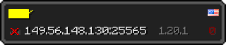 Userbar 320x64 in Minecraft-Stil für den Server 149.56.148.130:25565