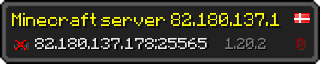 Userbar 320x64 in Minecraft-Stil für den Server 82.180.137.178:25565