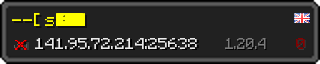 Userbar 320x64 in Minecraft-Stil für den Server 141.95.72.214:25638