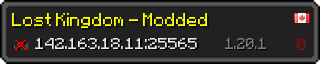 Userbar 320x64 in minecraft style for 142.163.18.11:25565