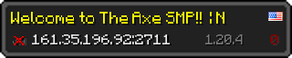 Userbar 320x64 in Minecraft-Stil für den Server 161.35.196.92:2711