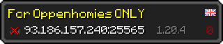 Userbar 320x64 in minecraft style for 93.186.157.240:25565