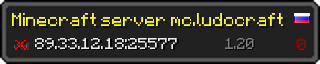 Userbar 320x64 in Minecraft-Stil für den Server 89.33.12.18:25577