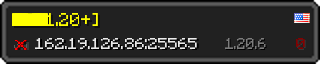 Userbar 320x64 in minecraft style for 162.19.126.86:25565