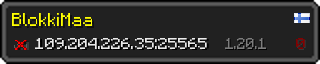 Userbar 320x64 in Minecraft-Stil für den Server 109.204.226.35:25565