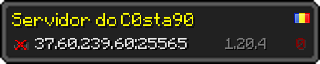 Userbar 320x64 in Minecraft-Stil für den Server 37.60.239.60:25565