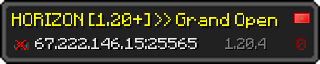 Userbar 320x64 in Minecraft-Stil für den Server 67.222.146.15:25565