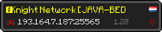 Userbar 320x64 in minecraft style for 193.164.7.187:25565