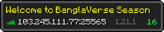 Userbar 320x64 in Minecraft-Stil für den Server 103.245.111.77:25565