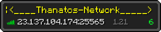 Userbar 320x64 in minecraft style for 23.137.104.174:25565