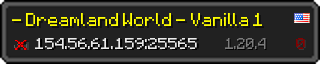 Userbar 320x64 in Minecraft-Stil für den Server 154.56.61.159:25565