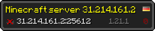 Юзербар 320x64 в стиле майнкрафт для сервера 31.214.161.2:25612