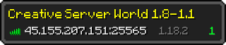 Userbar 320x64 in Minecraft-Stil für den Server 45.155.207.151:25565
