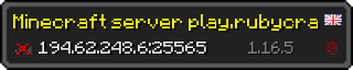 Userbar 320x64 in Minecraft-Stil für den Server 194.62.248.6:25565