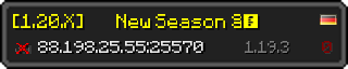 Userbar 320x64 in Minecraft-Stil für den Server 88.198.25.55:25570