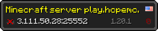 Userbar 320x64 in Minecraft-Stil für den Server 3.111.50.28:25552