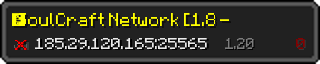 Userbar 320x64 in Minecraft-Stil für den Server 185.29.120.165:25565