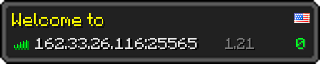 Userbar 320x64 in Minecraft-Stil für den Server 162.33.26.116:25565