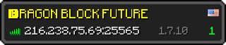 Userbar 320x64 in minecraft style for 216.238.75.69:25565