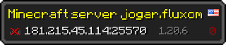Userbar 320x64 in minecraft style for 181.215.45.114:25570